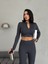 Slim Fit Yüksek Bel Toparlayıcı Crop Kadın 2’li Tayt Takım 1