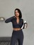 Slim Fit Yüksek Bel Toparlayıcı Crop Kadın 2’li Tayt Takım 2