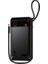 20000mAh 65W Hızlı Şarj Dijital göstergeli Type-C Kablolu/Girişli Askılı Powerbank - Siyah 1