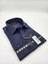 Regular Lacivert Düz Erkek Gömlek Likralı Esnek Kumaş AR052012-22 2