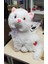 Peluş Sesli Beyaz Miyavlayan Van Kedisi 33 cm Kedi 2
