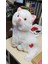 Peluş Sesli Beyaz Miyavlayan Van Kedisi 33 cm Kedi 4