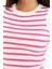 Kadın Çizgili Triko Kare Yaka Crop Atlet – Pembe Beyaz Askılı Bluz 5