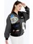 Kadın Oversize Baskılı Deri Motorcu Montu Fermuarlı Yarışçı Ceket Astarlı Bomber Kolej Mont 2