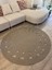 Cookie Yuvarlak Jüt Hasırlı El Örgüsü Kilim Halı 2