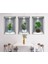3D Çiçek Vazo Duvar Sticker 3 Lü Set Gri Fon (5148) 4