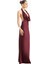 Satin Plunging Cowl Neck Maxi Dress Kadın Elbise 4