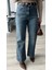Mavi Yıkamalı Likralı Straight Jean 2