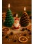 3’lü Yılbaşı Temalı Masa ve Ev Dekoru Noel Baba Kozalak ve Çam Ağacı Temalı Mum yılbaşı Hediye Seti 1