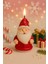 Yılbaşı Ortam Işığı Rustik Dekor Noel Baba Figürlü mum El Yapımı Doğal Noel Baba mum Hediye 9x6 cm 2