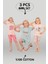Kız Çocuk 3'lü %100 Pamuklu 10-11-12 Yaş Pijama Takımı MODEL:119 1