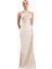 Satin Cross Strap Halter Gown Maxi Kadın Elbise 1