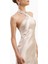 Satin Cross Strap Halter Gown Maxi Kadın Elbise 7