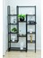 Dekoratif Siyah Metal Kitaplık 12 Raflı Ünite Çok Amaçlı Stand Salon ve Çalışma Odası Düzenleyici 2