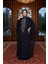 Panço Detaylı Lacivert Tesettür Abaya 25914L 5