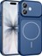 iPhone 16 Kılıf Ecrz M-Safe Şarj Özellikli Kamera Korumalı Formen Kapak - Siyah 2