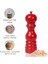 Kırmızı Ahşap Tuz ve Karabiber El Değirmeni Öğütücü Grinder 18 Cm 5