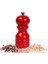 Kırmızı Ahşap Tuz ve Karabiber El Değirmeni Öğütücü Grinder 12 Cm 1