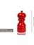 Kırmızı Ahşap Tuz ve Karabiber El Değirmeni Öğütücü Grinder 12 Cm 2