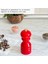 Kırmızı Ahşap Tuz ve Karabiber El Değirmeni Öğütücü Grinder 12 Cm 3