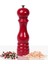 Glıos Koyu Kırmızı Ahşap Tuz ve Karabiber El Değirmeni Öğütücü Grinder 22 cm 1