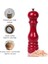 Glıos Koyu Kırmızı Ahşap Tuz ve Karabiber El Değirmeni Öğütücü Grinder 22 cm 5