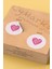 Pembe Kalp Ikonlu Sticker Paketleme Kargo Ambalaj Etiketi - 4X4CM 70 Adet Yuvarlak 2