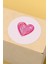Pembe Kalp Ikonlu Sticker Paketleme Kargo Ambalaj Etiketi - 4X4CM 70 Adet Yuvarlak 5