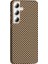 Galaxy S24 Fe Kılıf M-Safe Şarj Özellikli Karbon Fiber Görünümlü Aden Gros Kapak - Desert Titanyum 2