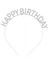 Gümüş Kristal Taşlı Happy Birthday Tacı 1
