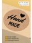 Hand Made - With Love Yazılı Sticker Paketleme Kargo Ambalaj Etiketi - 4X4CM 70 Adet Yuvarlak 1