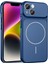 iPhone 13 Kılıf Hzrv M-Safe Şarj Özellikli Kamera Korumalı Formen Kapak - Mavi 1