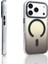 iPhone 17 Pro Kılıf M-Safe Şarj Özellikli Transparan Renk Geçişli Hzrv Toros Kapak - Gri 4