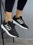 Unisex Fuspetli Poli Taban Spor Ayakkabı-Siyah-Beyaz 1