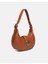Bag Oval Charm Tabakahverengi Suni Deri Fermuarlı Baget Kadın Omuz Çantası Gizli Gözlü Askılı 2