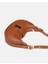 Bag Oval Charm Tabakahverengi Suni Deri Fermuarlı Baget Kadın Omuz Çantası Gizli Gözlü Askılı 4