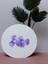 Muffyclay Özel Tasarım, Polimer Kil Mor Çiçekli Küpe - Amethyst Flora 2