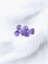 Muffyclay Özel Tasarım, Polimer Kil Mor Çiçekli Küpe - Amethyst Flora 5