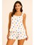 Kalp Baskılı Yumuşak Dokulu Ip Askılı Şortlu Örme Pijama Takımı 2