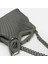 Bag Vivid Chain Gri Suni Deri Zincir Askılı Klips Kapamalı Kadın El ve Omuz Çantası 3