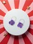Muffyclay Özel Tasarım, Polimer Kil Mor Mini Halka Çiçek Küpe - Violet Floral 2