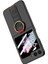 Galaxy Z Flip 6 Kılıf Kamera Korumalı Yüzüklü Karbon Tasarımlı Aden Flip Ring Kıpta Kapak-Gri-Yeşil 2