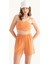 Kadın Amerikan Koltsuz Temel Crop Top Orange 10