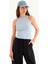 Kadın Mavi Renk Halter Yaka Basic Tank Top Blue 12