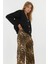 Kadın V Yaka Düğmeli Oversize Triko Hırka Black 9