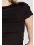 Kadın Bisiklet Yaka Temel Tişört Siyah 15