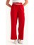 Kadın Kemerli Yüksek Bel Havuç Kesim Pantolon Red 11