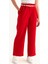 Kadın Kemerli Yüksek Bel Havuç Kesim Pantolon Red 12