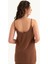Kadın Askılı İnce Askılı Tişört Brown 11