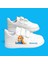 Tatlı Prenses Baskılı Beyaz Bantlı Çocuk Spor Ayakkabı Sneaker 1